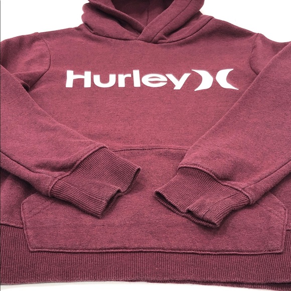 Hurley Kids' Burgundy Hoodie – Size 7/8 - Picture 4 of 9